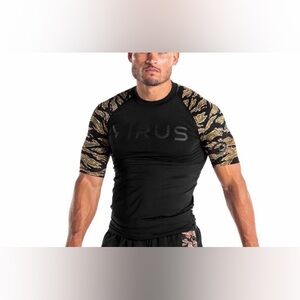 Virus VP OG S/S Men's Black Jungle Camo Rashguard Size Medium